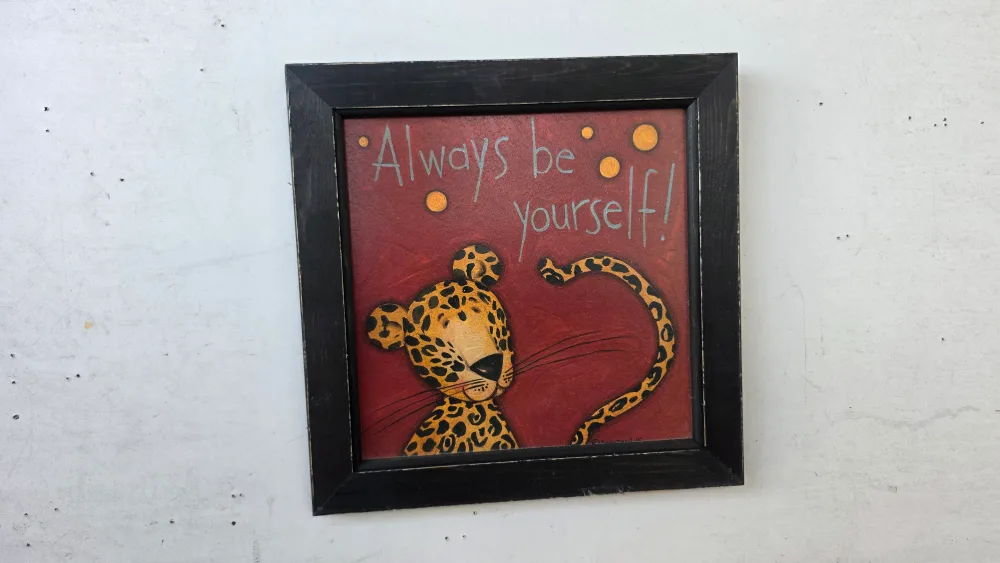 Framed Leopard Art - Always Be Yourself! thumbnail