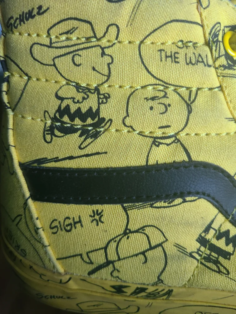 Vans x Peanuts Sk8-Hi Yellow US Men's 9.5 image indicator(8)