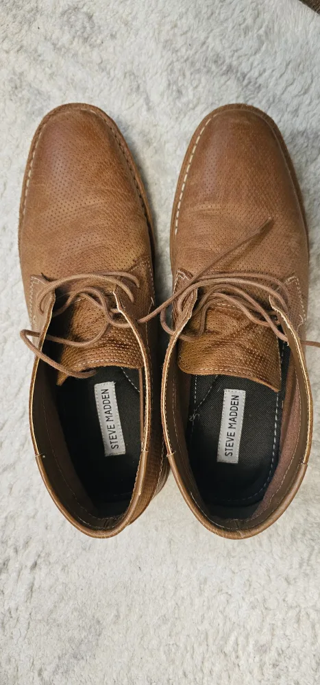 Steve Madden Tan Leather Ankle Boots thumbnail