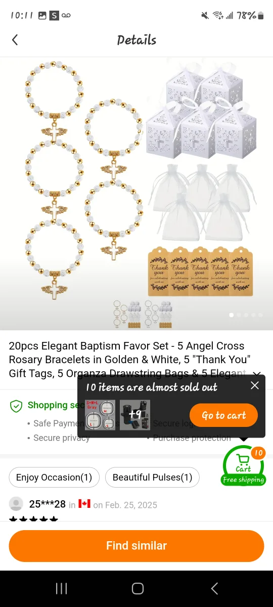 Rosary Baptism Bracelet image indicator(2)