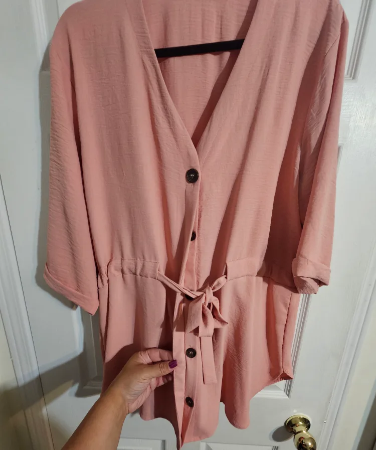 Pink Button-Down Blouse thumbnail