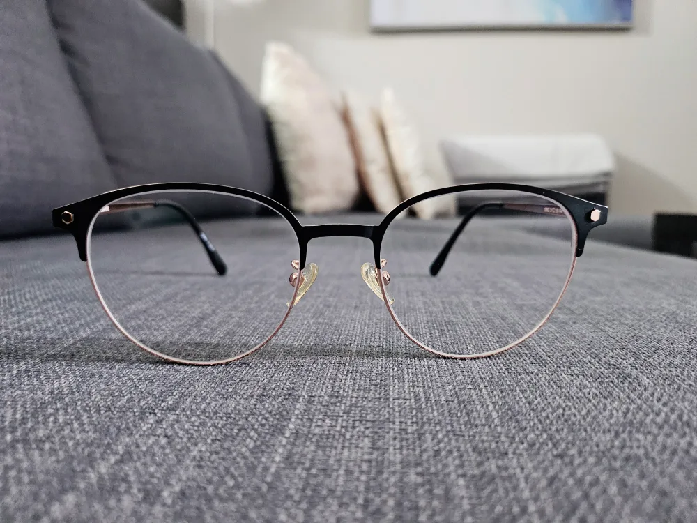 Rose Gold/matte black Eye Glasses Frame 51-18-144 thumbnail