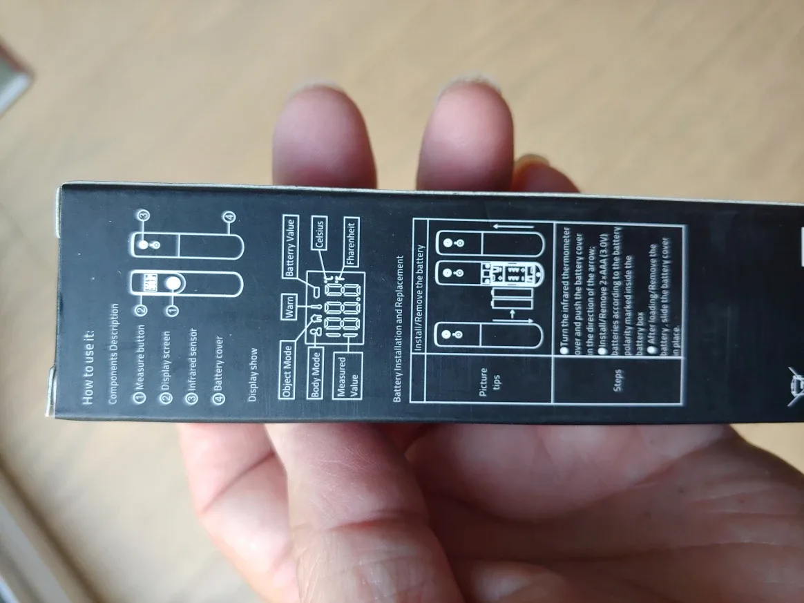 Digital Thermometer, Non-Contact Infrared, Human & Object image indicator(7)