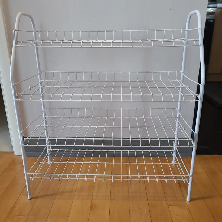 White Wire 4 Tier Shoe Rack thumbnail