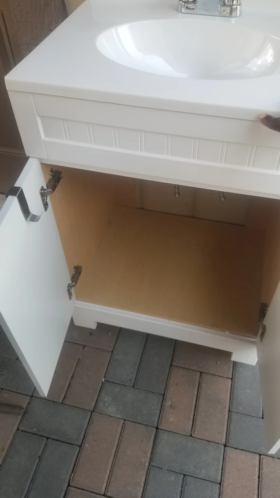 White Bathroom Vanity with Sink - photo 4