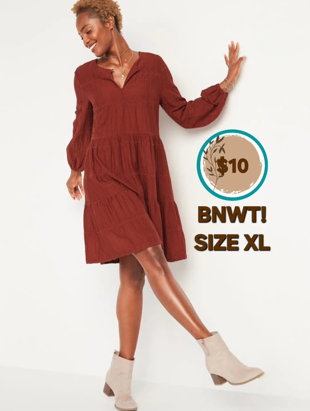 BRAND NEW W/ TAGS! Embroidered Dress thumbnail