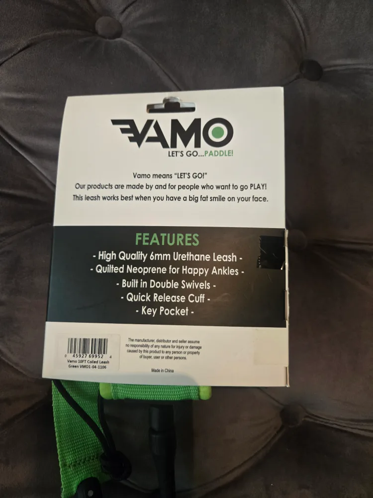 Vamo 10ft Coiled Paddleboard Leash - New image indicator(2)