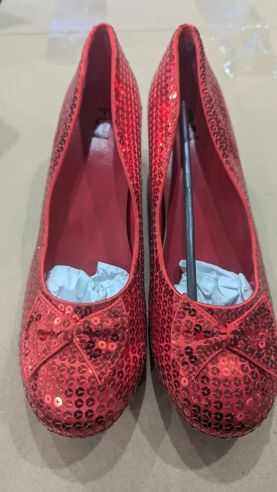 FUN Red Sequin Heels - thumbnail