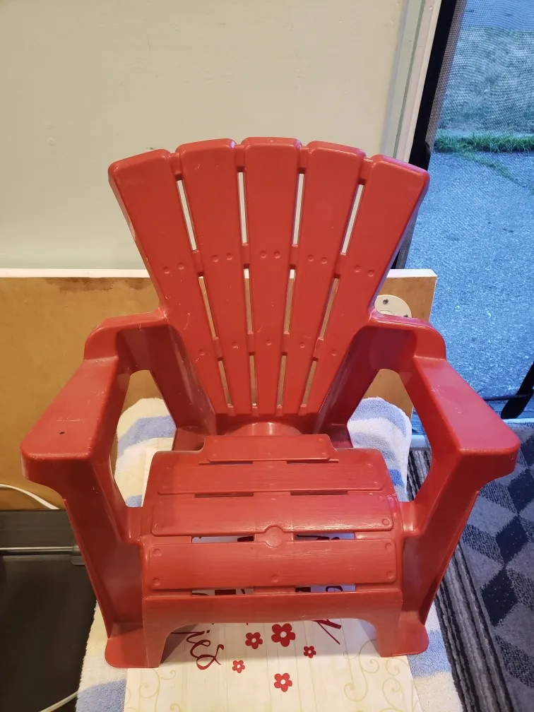 Red Plastic Adirondack Chair thumbnail