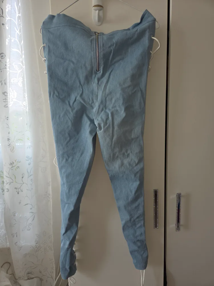 Lace-Up Denim Pants image indicator(4)