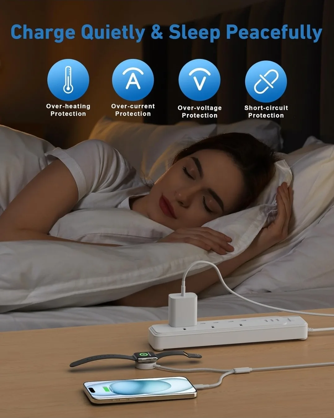 2-in-1 Apple Watch & iPhone Fast Charger | 6FT+ 20W USB-C Block image indicator(9)