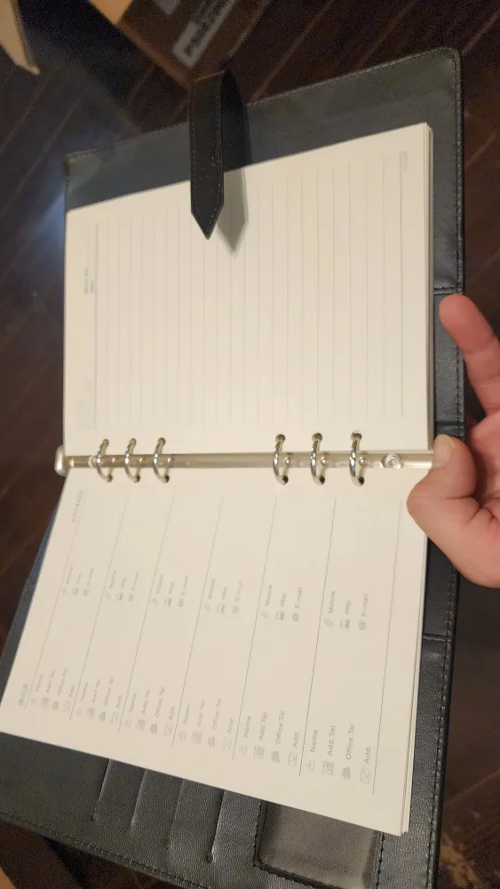 Black Leather note book image indicator(3)