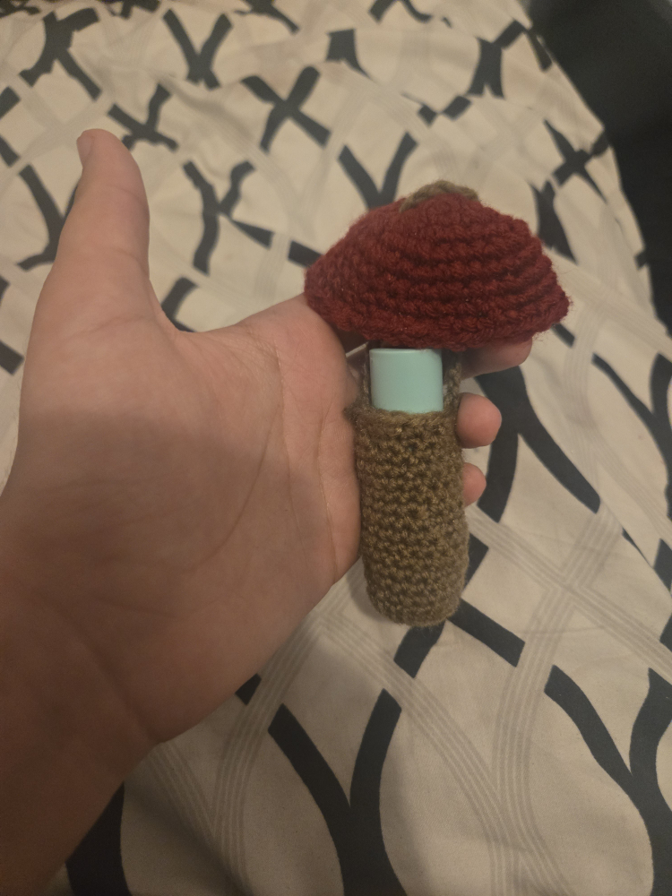 Handmade Knitted Mushroom Ornament