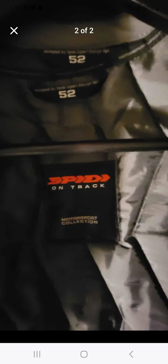 spidi pro leather motorcycle jacket size 52 image indicator(2)