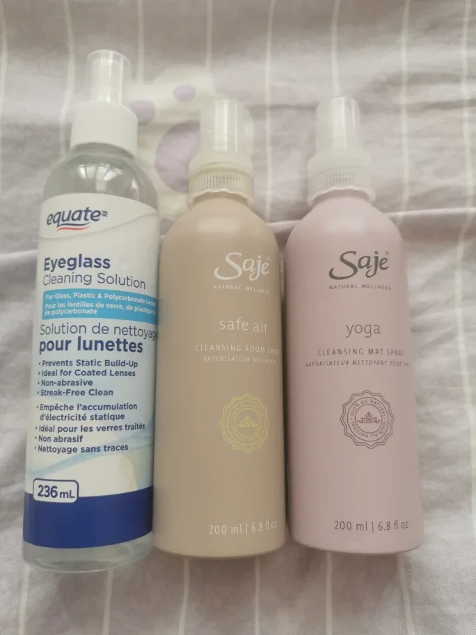 Saje Safe Air & Yoga Cleansing Sprays + Equate Eyeglass Cleaner thumbnail