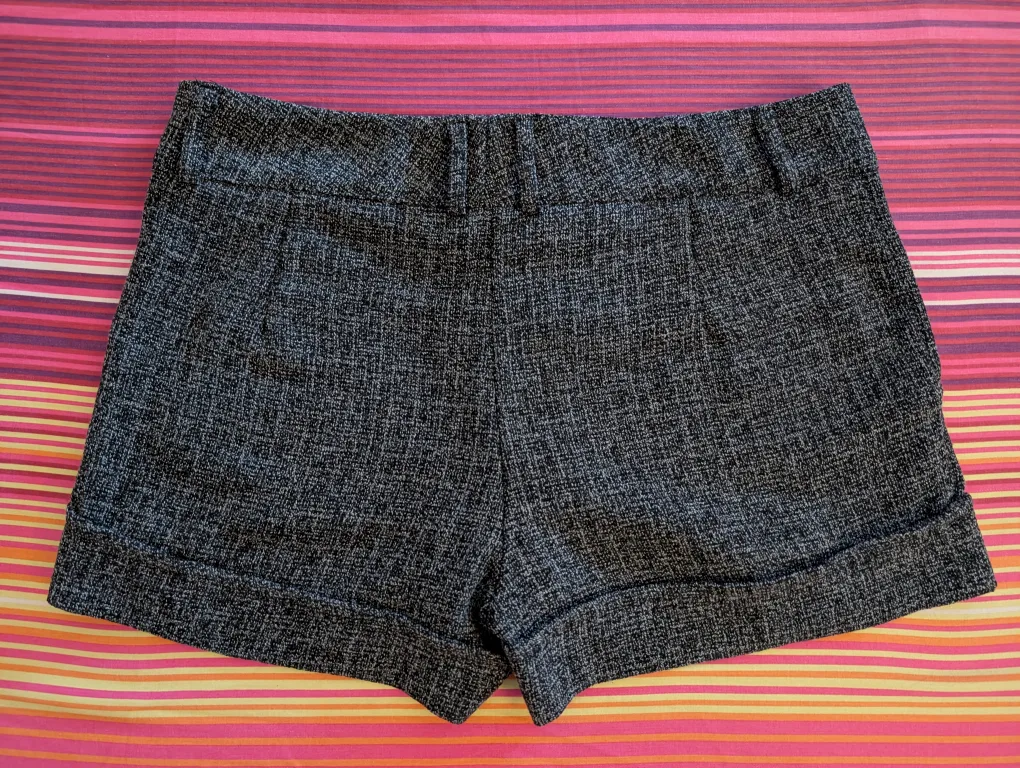Women's Dark Grey Tweed Shorts- Size 6 image indicator(2)