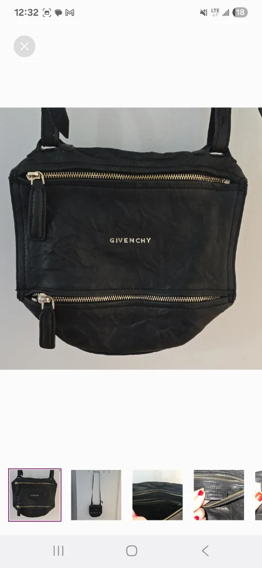 Givenchy Black Leather Crossbody Bag thumbnail