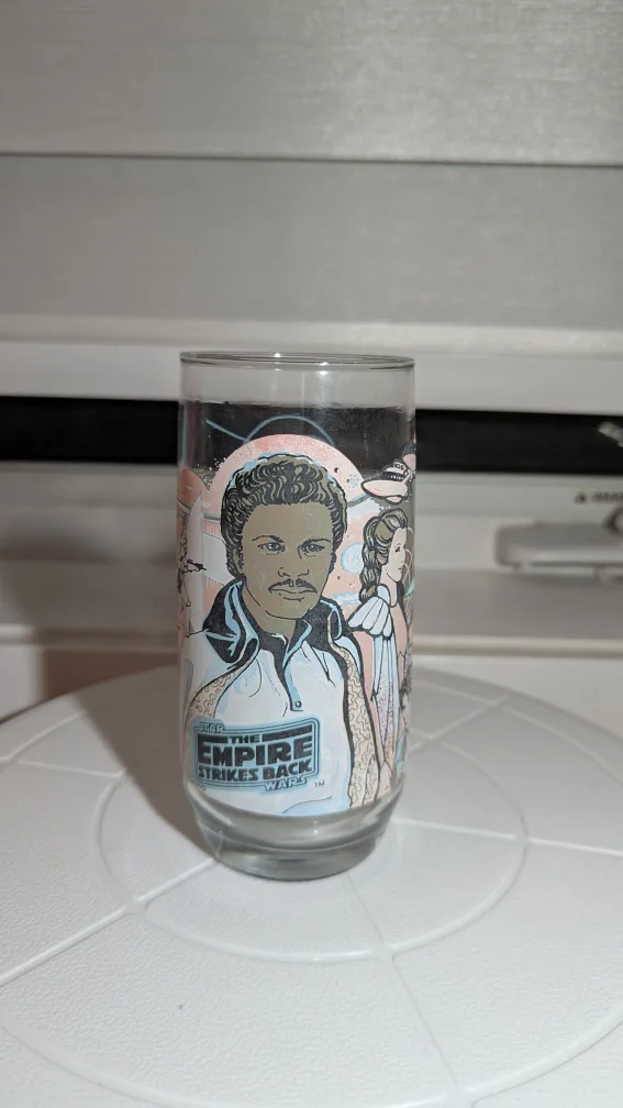 Coca Cola Lando Star Wars Glass - The Empire Strikes Back 1980 thumbnail