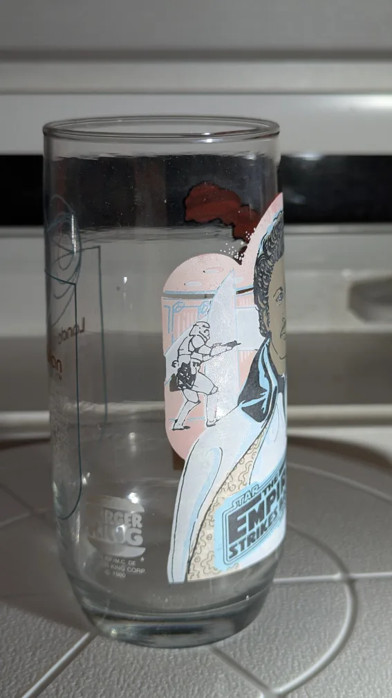 Coca Cola Lando Star Wars Glass - The Empire Strikes Back 1980 image indicator(3)