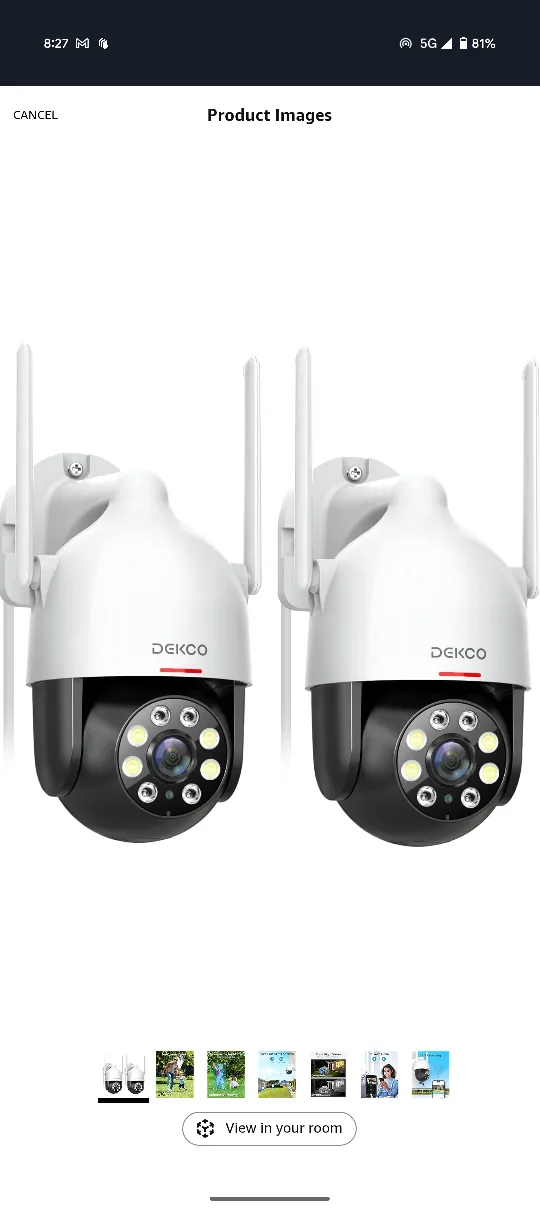 DEKCO Outdoor Security Camera - 2K QHD, Colour Night Vision thumbnail