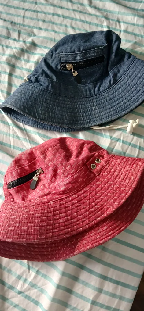 Two Bucket Hats - Red and Blue image indicator(3)