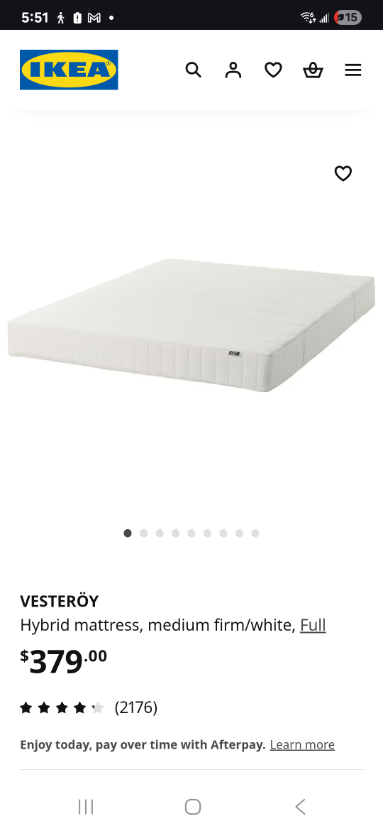 IKEA VESTERÖY Full Hybrid Mattress - Medium Firm - photo 3