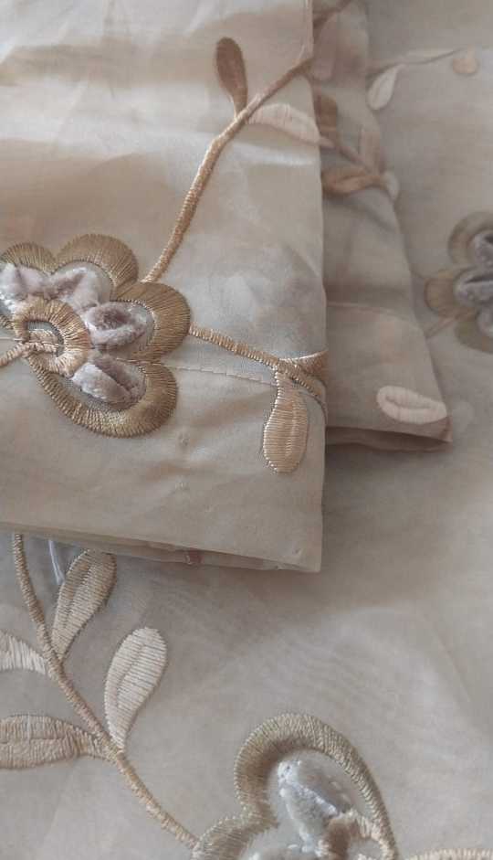 *Longue Rideau transparent floral*