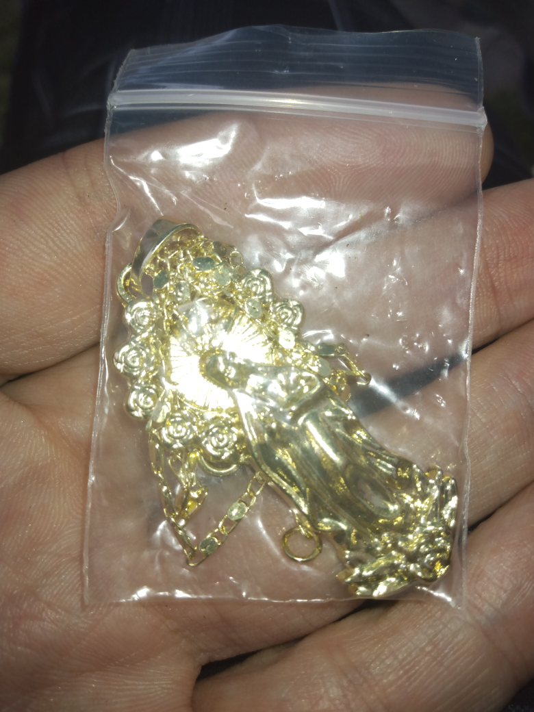 GOLD PLATED Virgin Mary Chain & Pendant