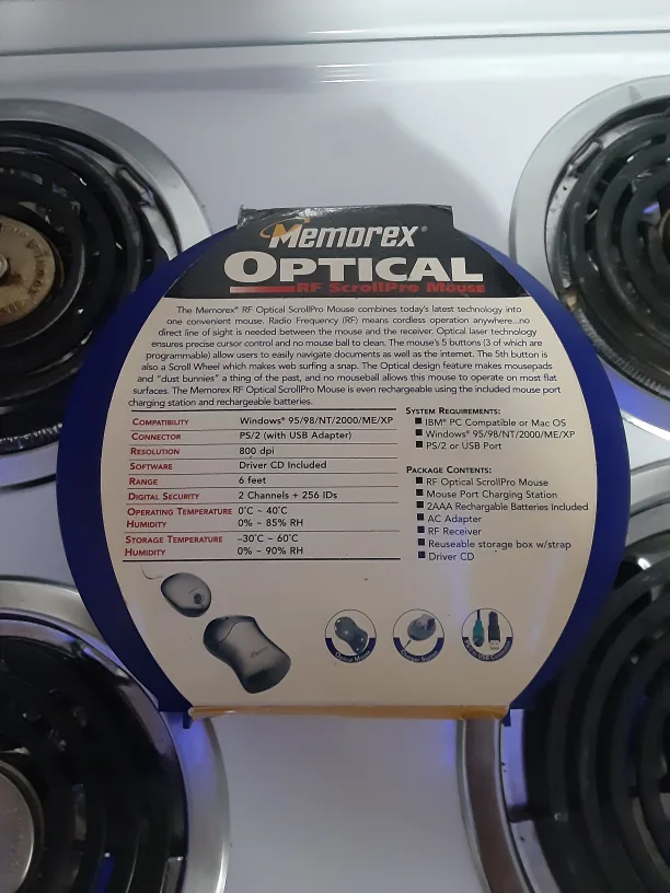 New Memorex Optical RF ScrollPro Wireless Mouse image indicator(2)