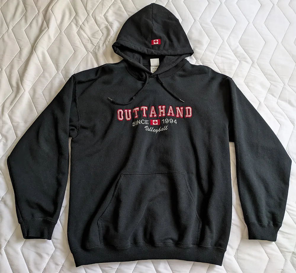 Outtahand Volleyball Black Hoodie - Size L - EXCELLENT CONDITION thumbnail
