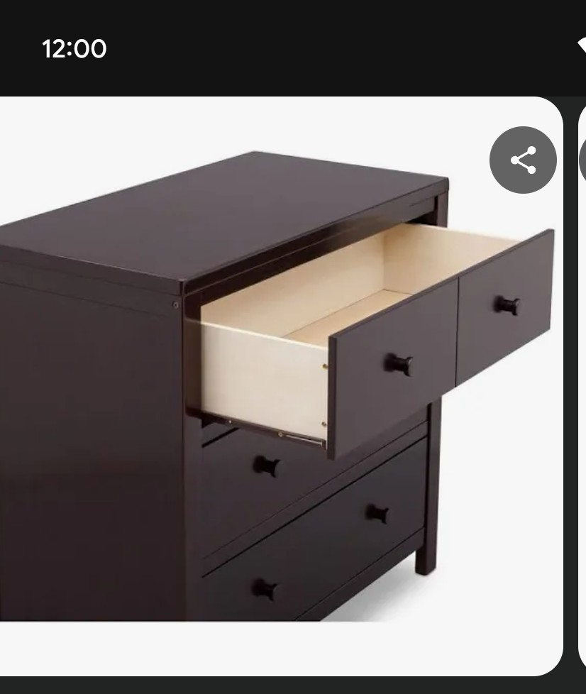 Dark Brown Wood Dresser - photo 2