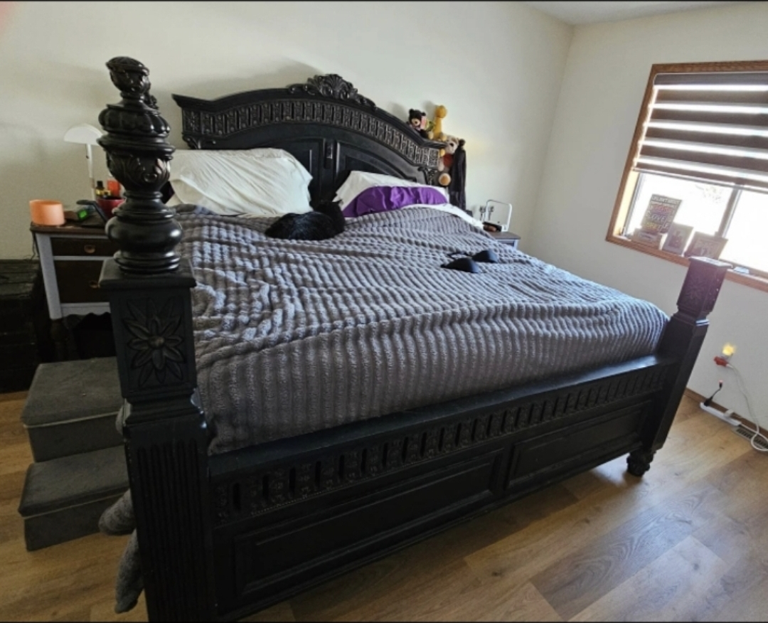 Ornate Black King Size Bed Frame