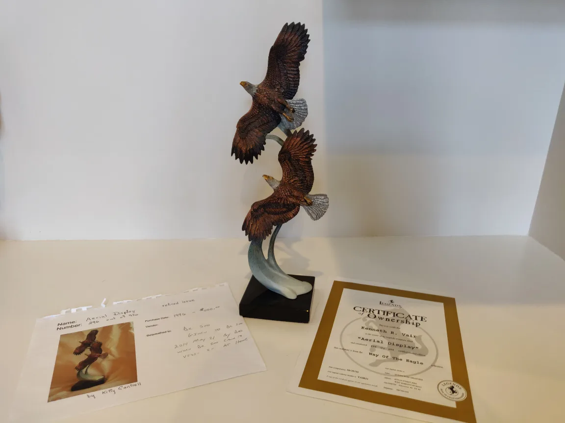 Aerial Display - Eagle by Kitty Cantrell - Bronze Art Sculpture thumbnail