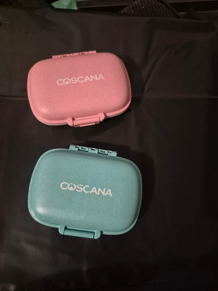 COSCANA Pill Box Organizer - Pink and Blue thumbnail