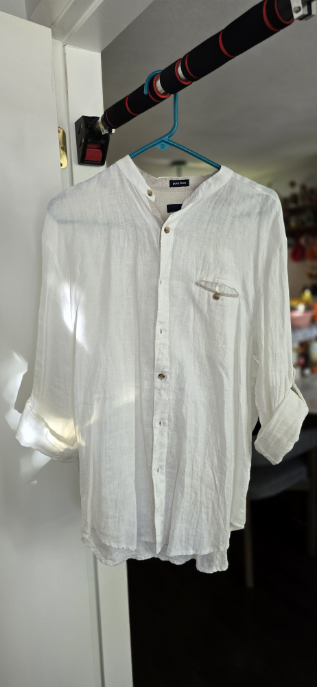 Pure Linen White Shirt for men