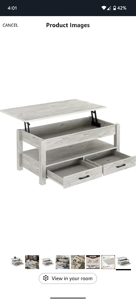 Lift-up Table Top Coffee Table thumbnail
