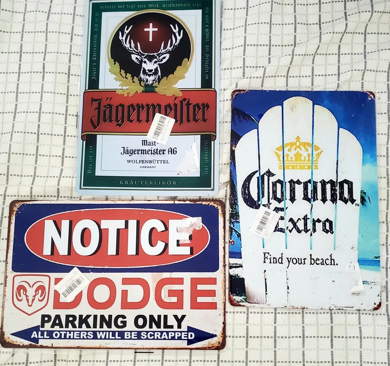 3 x  New Vintage Metal signs thumbnail