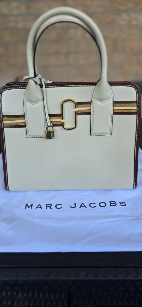 Marc Jacobs Big Shot Striped Leather Satchel image indicator(4)