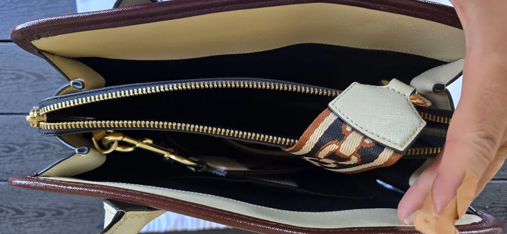 Marc Jacobs Big Shot Striped Leather Satchel image indicator(9)