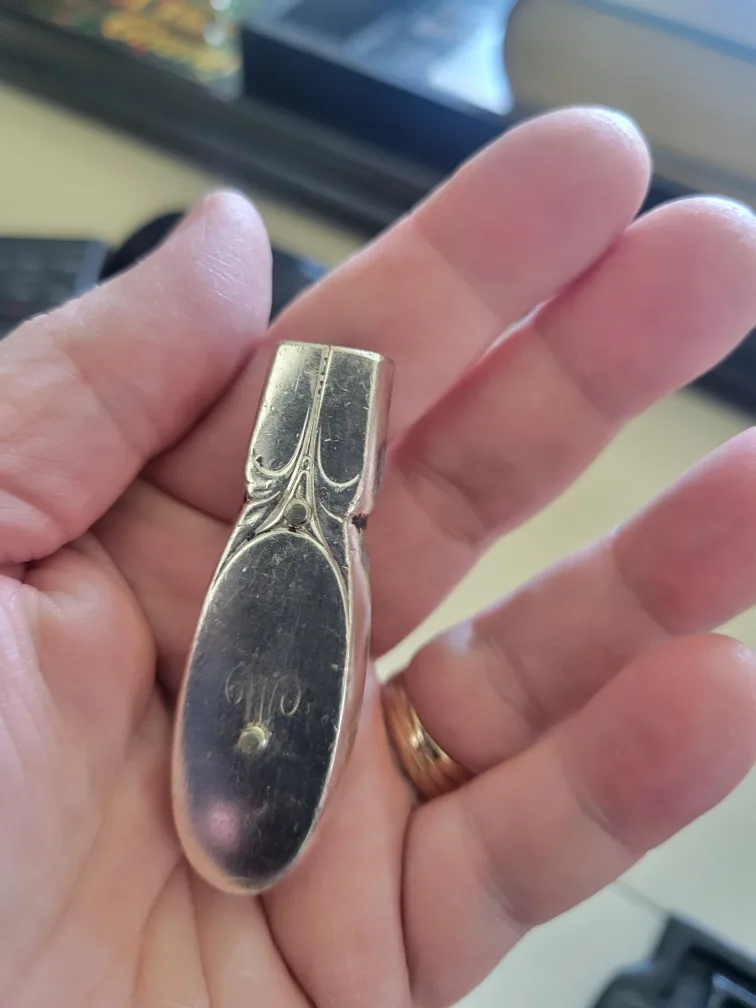 1900s Vintage Sterling Silver Vase Brooch.  lapel pin.  weddings image indicator(2)