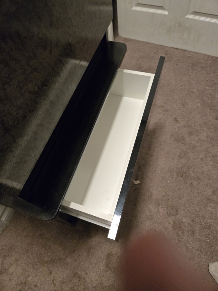 2 black 2 drawers night table - photo 4