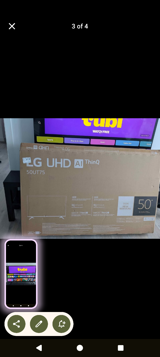 LG 50UT75 50" UHD 4K Smart TV - Brand New - photo 2