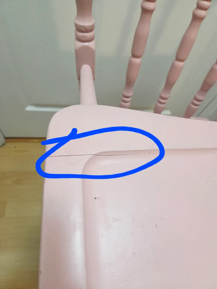 Pink Vintage Wooden Baby High Chair image indicator(4)