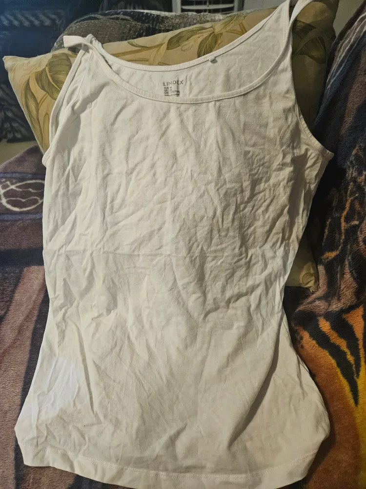 Lindex White Tank Top - Size S thumbnail