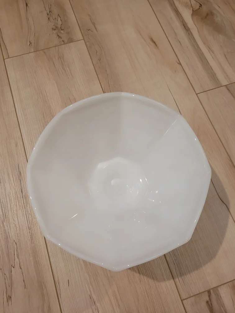 Vintage Milk Glass Compote Bowl with Grape Design image indicator(9)