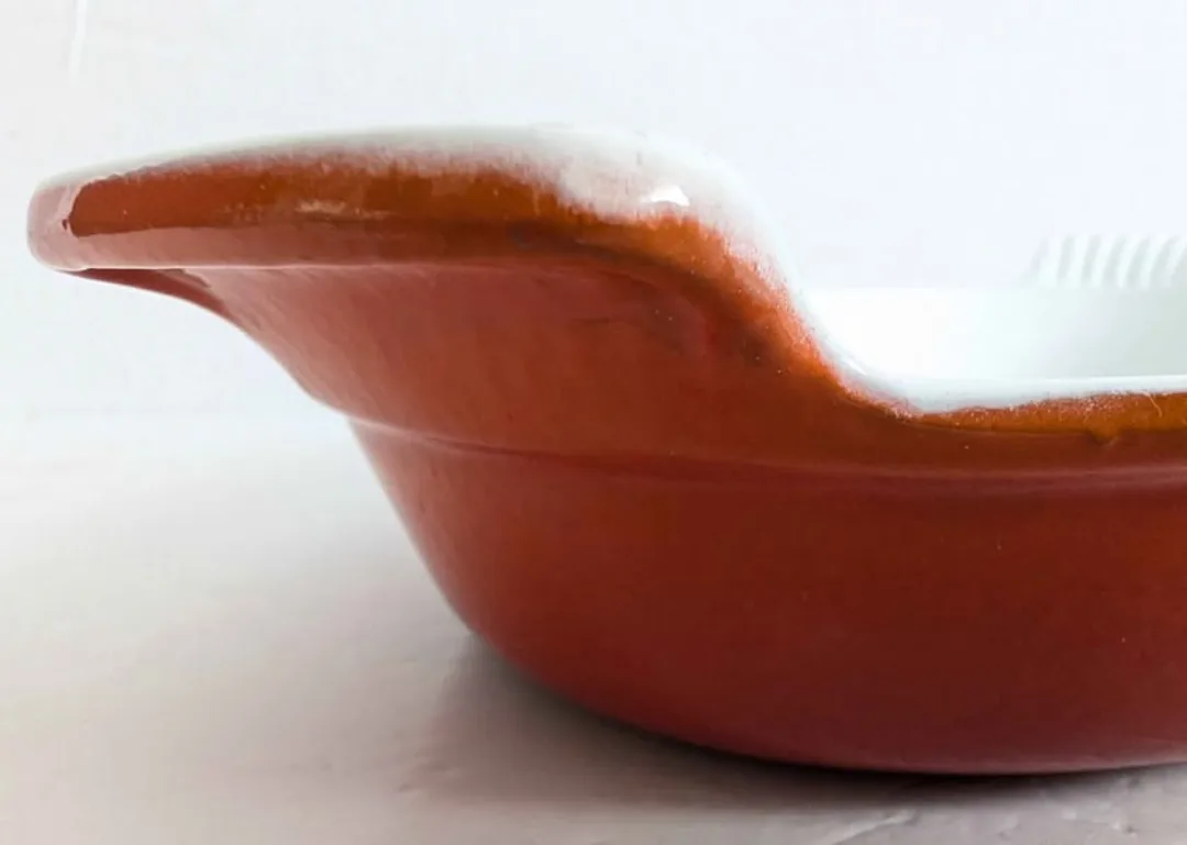 Orange Flame Enamel Cast Iron 'Au Gratin' Cookware Dish image indicator(6)