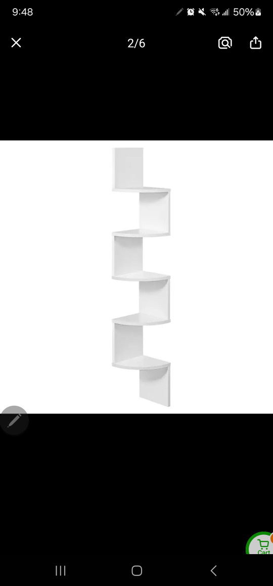New White Corner Shelf - 5 Tier - photo 5