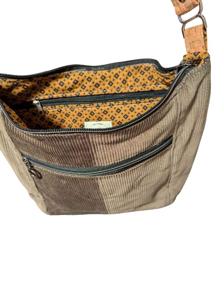 Olive Green Corduroy Shoulder Bag - photo 3