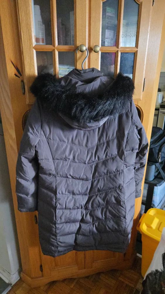 Calvin Klein Puffer Coat with Faux Fur Hood thumbnail