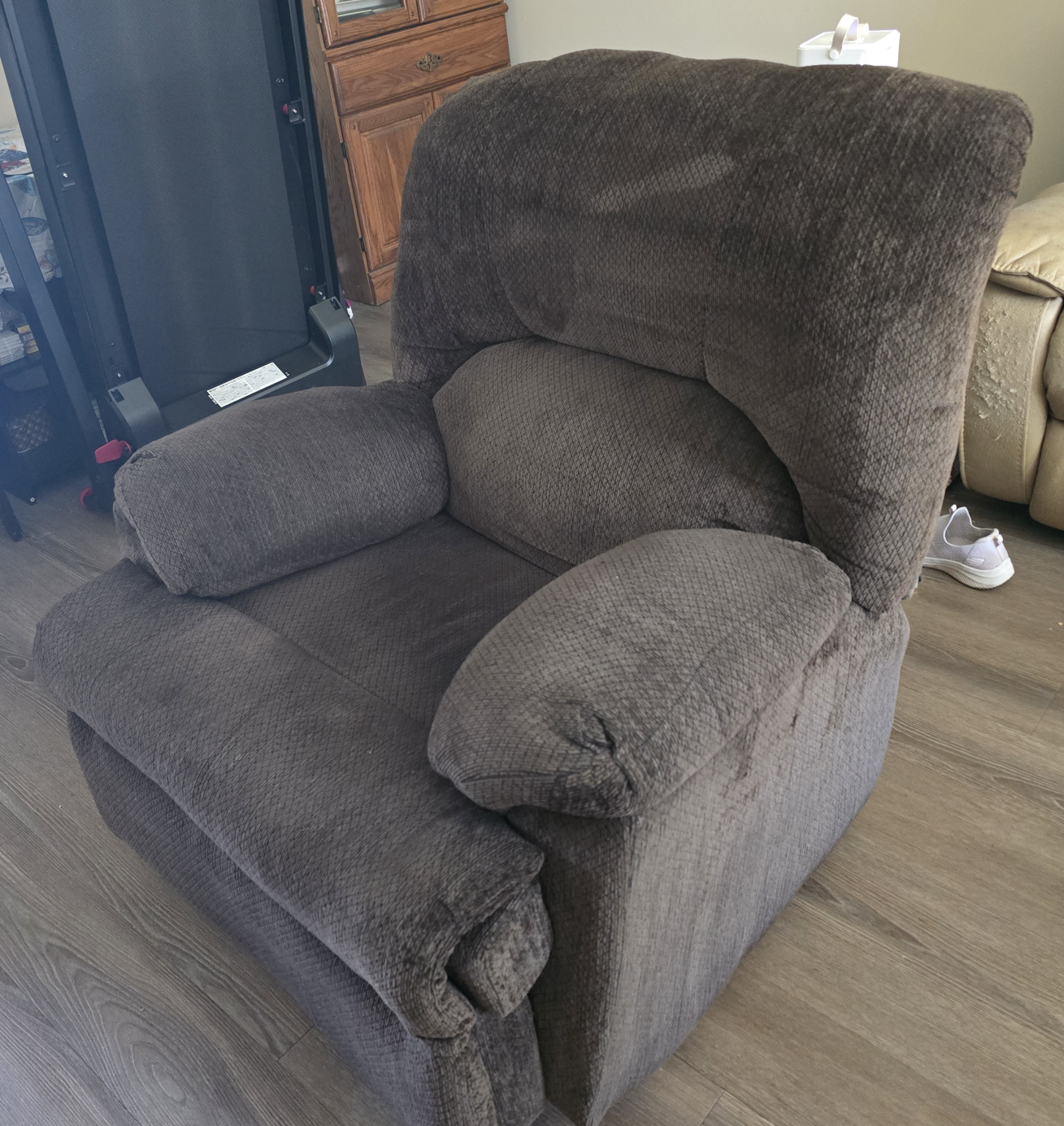 Brown Fabric Recliner Armchair - photo 2